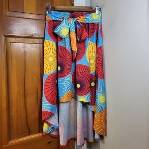 Brick Built NWT Women's Bright Floral Hi-lo Swing Skirt